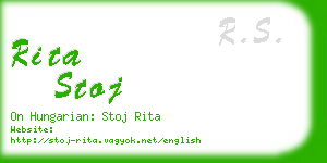 rita stoj business card